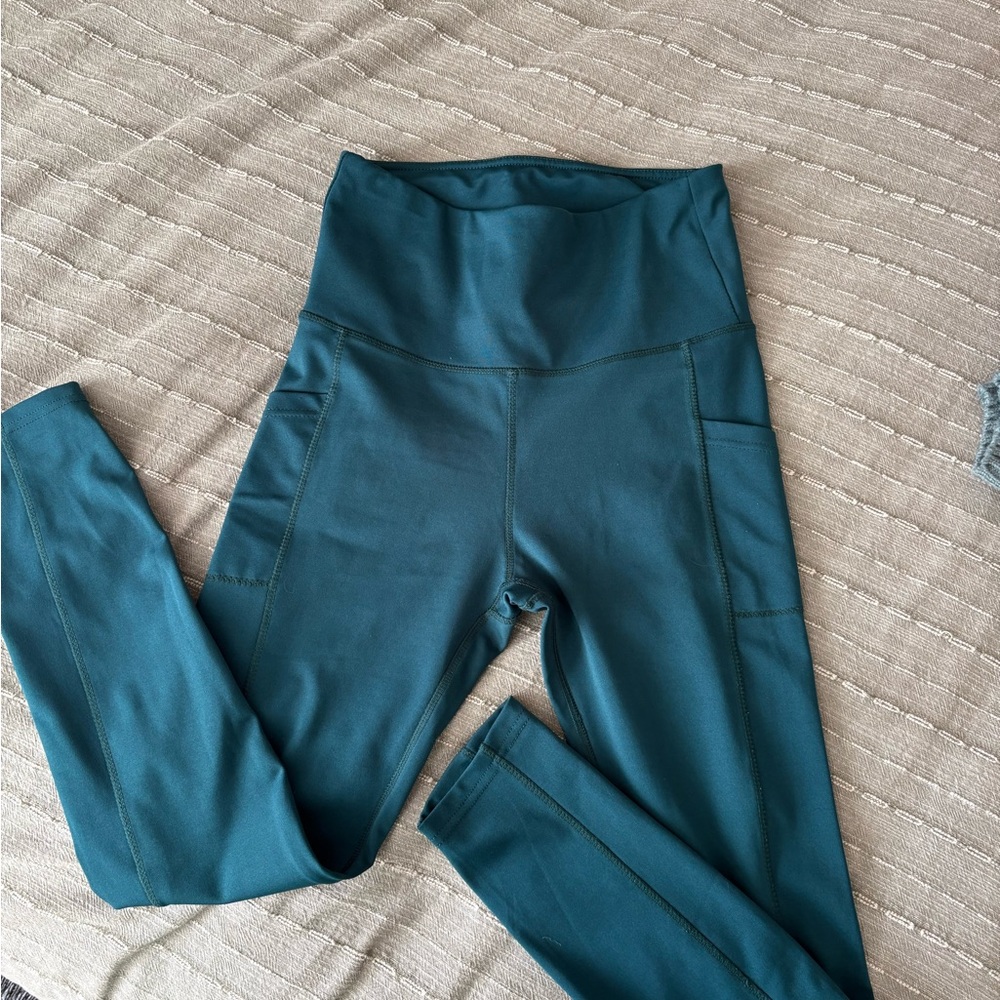 Teal High-Waisted Leggings